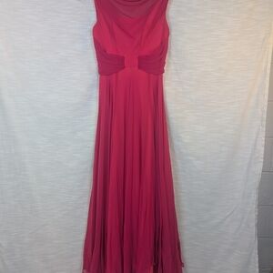 Vintage Old Hollywood Elegant Pink Evening Gown Size 4 Feminine Prom Formal